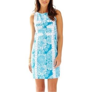 Lilly Pulitzer Mirabelle Shift Dress Blue Lion In The Sun Size 4